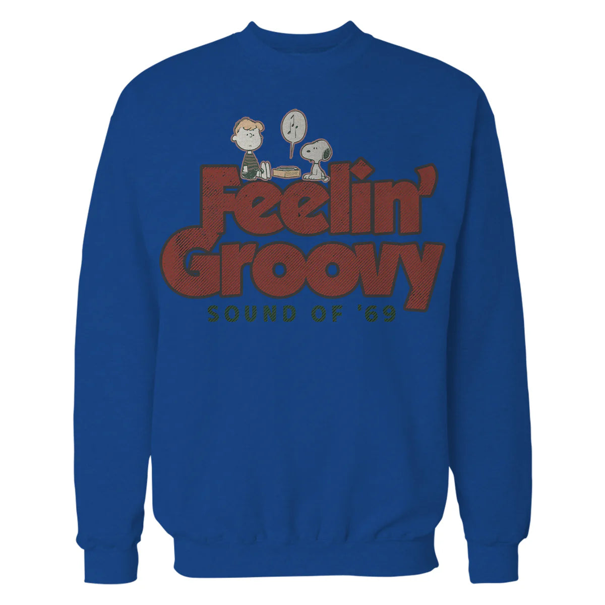 Peanuts Groovy Vibes Snoopy Schroeder Feelin Retro Vintage Official Sweatshirt