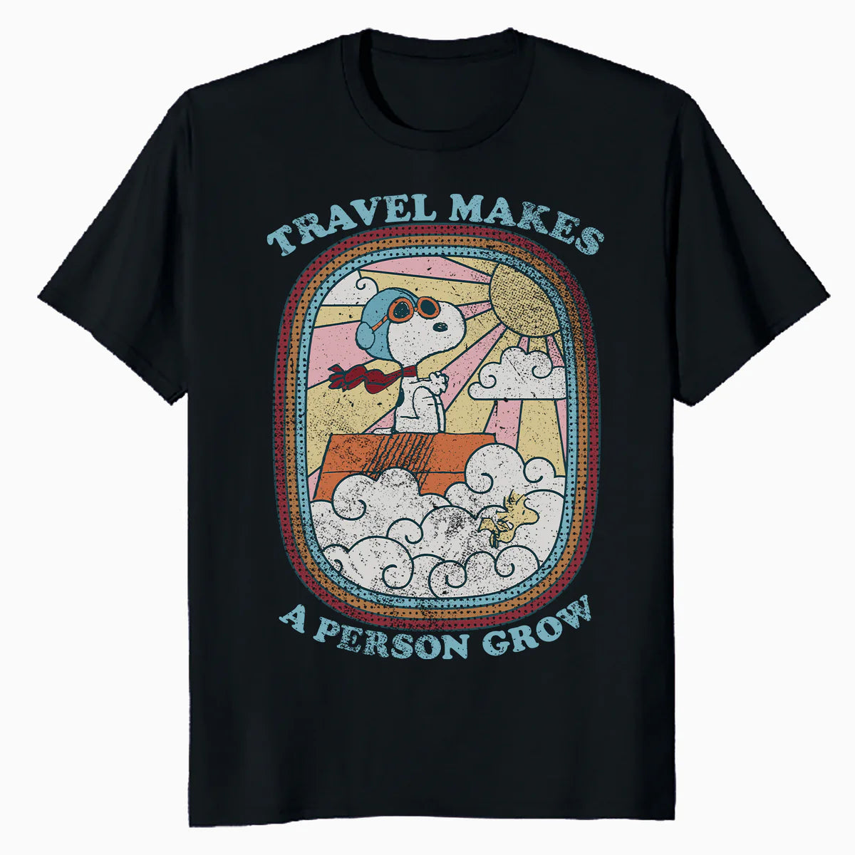 Peanuts Groovy Vibes Snoopy Summer Holiday Vintage 60s 70s Official Men's T-Shirt