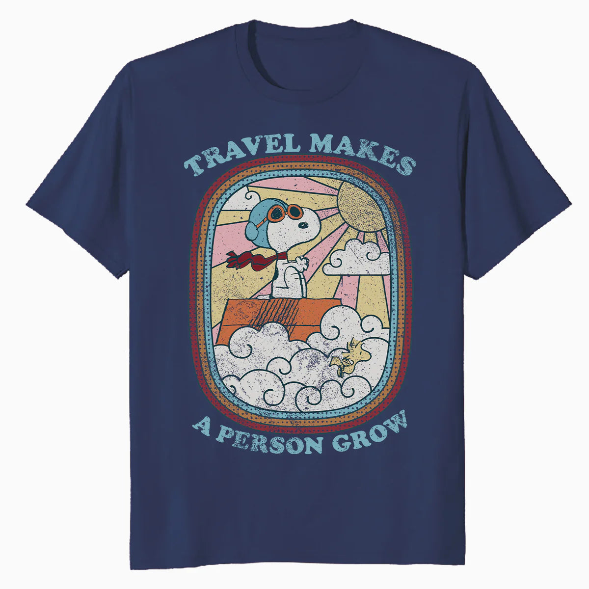 Peanuts Groovy Vibes Snoopy Summer Holiday Vintage 60s 70s Official Men's T-Shirt