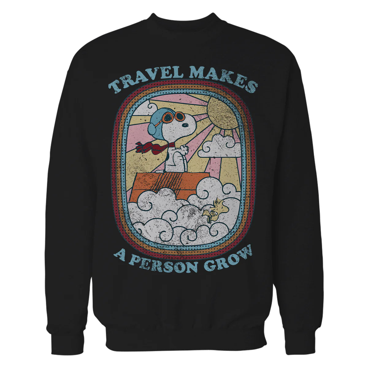 Peanuts Groovy Vibes Snoopy Summer Holiday Vintage 60s 70s Official Sweatshirt