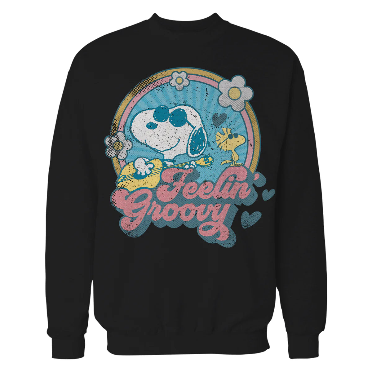 Peanuts Groovy Vibes Snoopy Woodstock Feelin Retro Festival Official Sweatshirt
