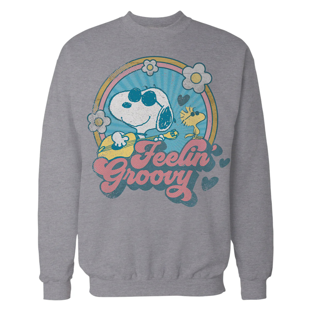 Peanuts Groovy Vibes Snoopy Woodstock Feelin Retro Festival Official Sweatshirt