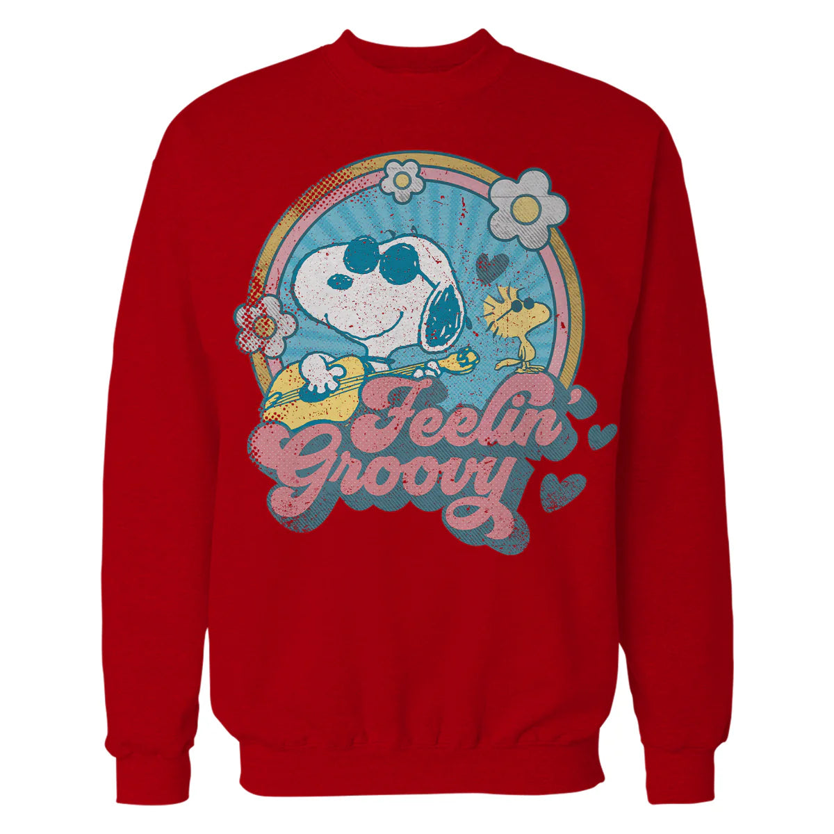Peanuts Groovy Vibes Snoopy Woodstock Feelin Retro Festival Official Sweatshirt