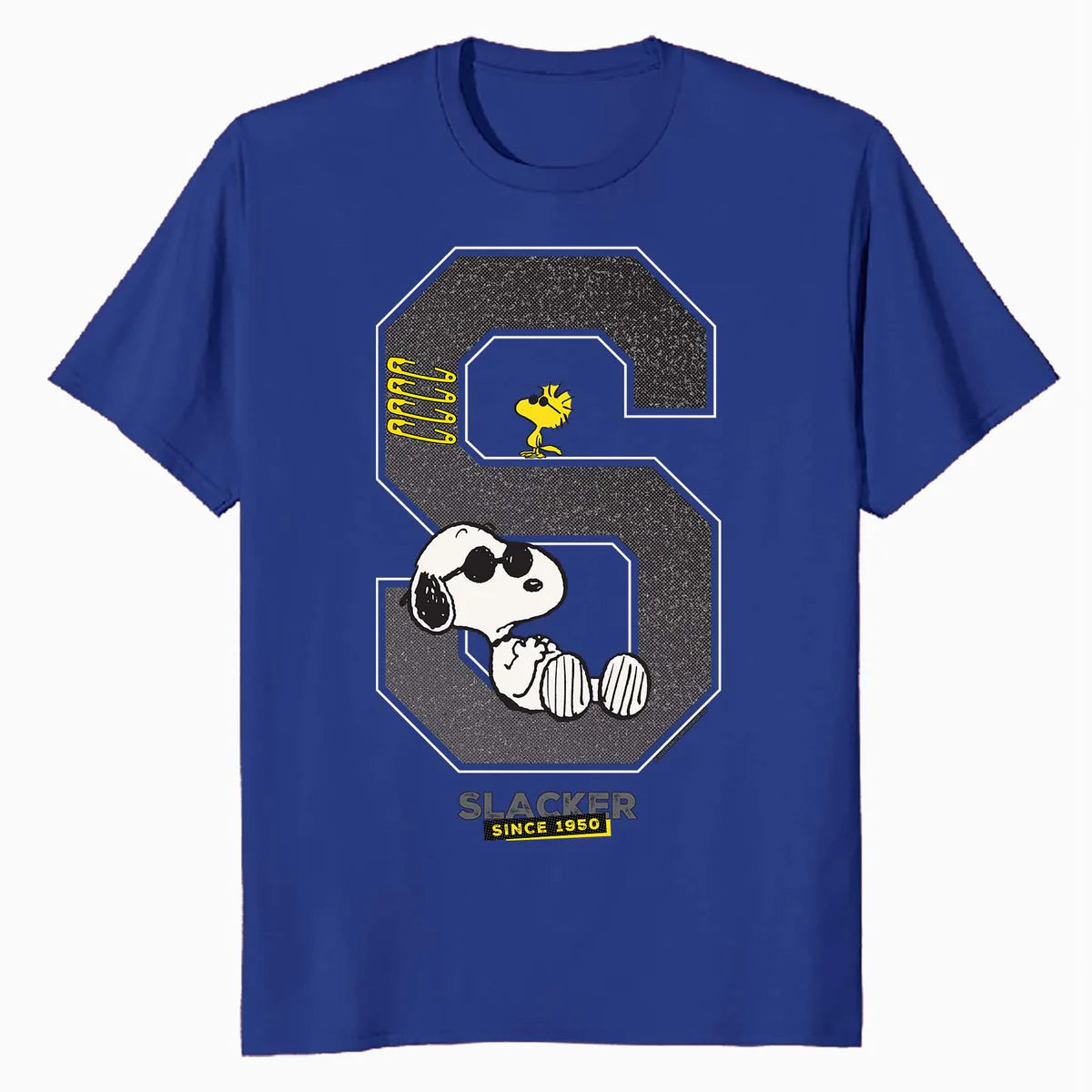 Peanuts Grunge Varsity Snoopy Woodstock Slacker 50s Retro Official Men's T-Shirt