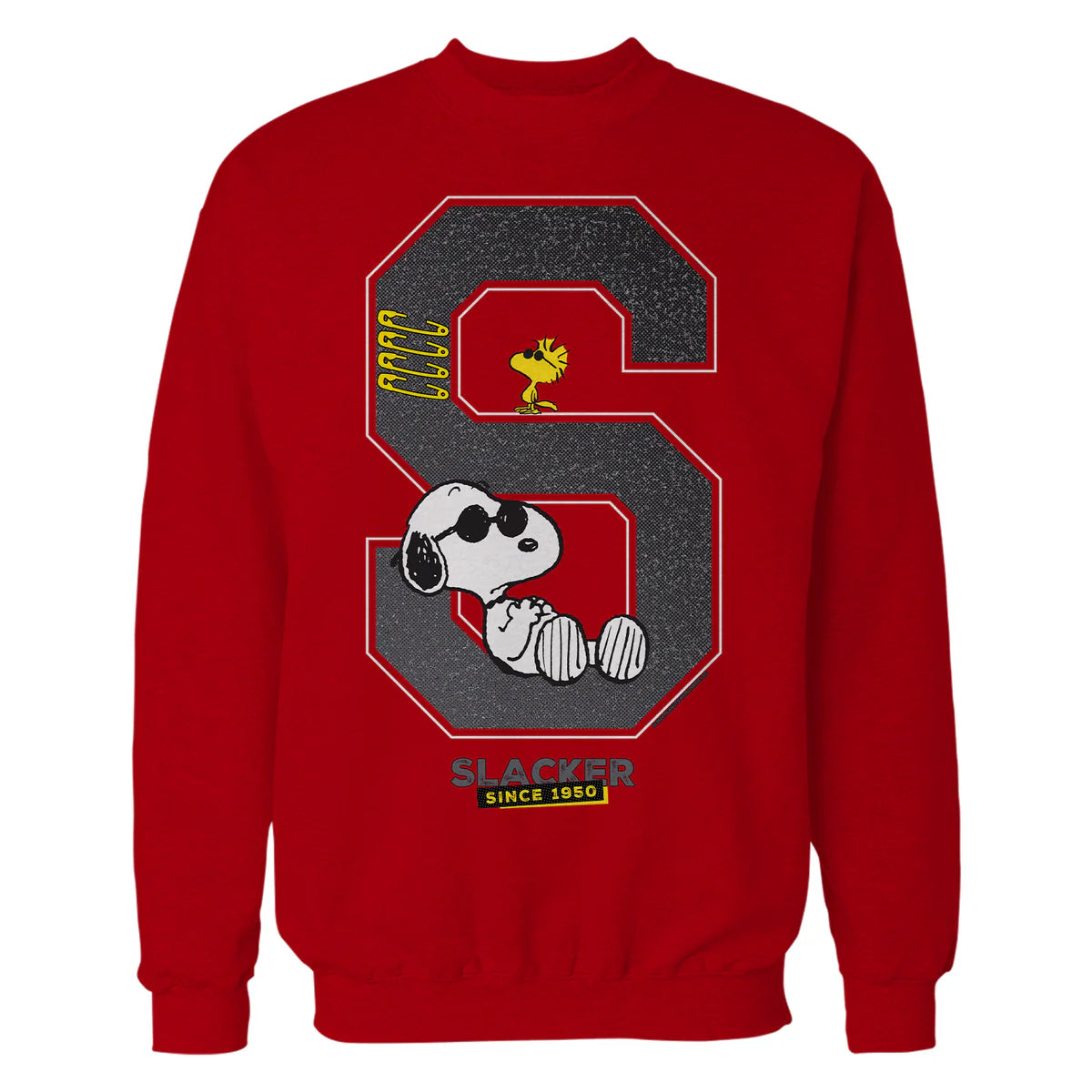 Peanuts Grunge Varsity Snoopy Woodstock Slacker 50's Retro Official Sweatshirt