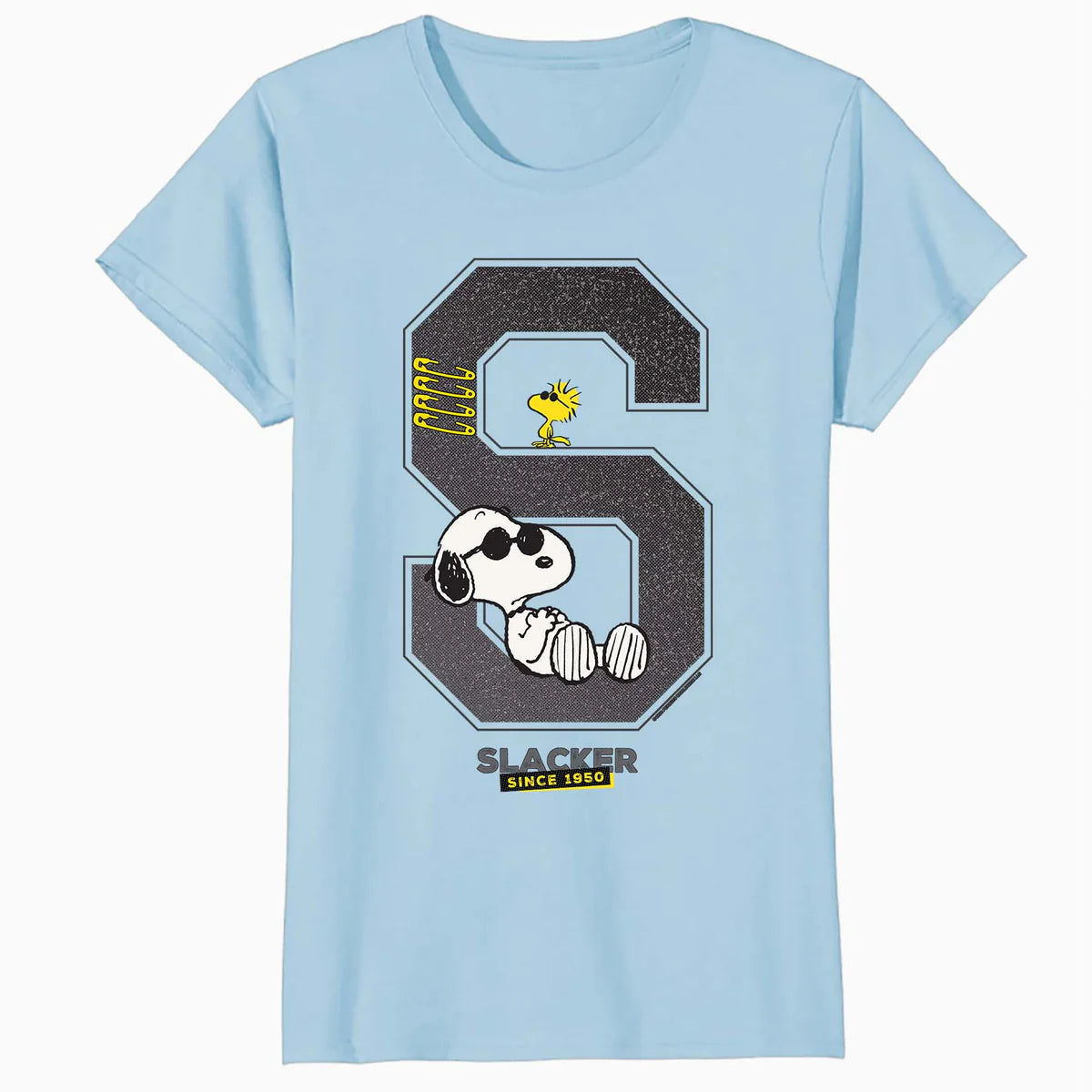 Peanuts Grunge Varsity Snoopy Woodstock Slacker 50s Retro Official Women's SKINNY FIT T-Shirt
