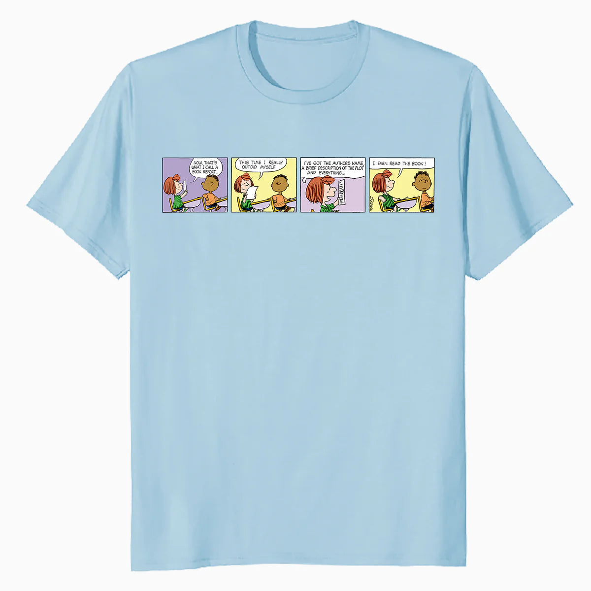 Peanuts Peppermint Patty Franklin School Homework Comic Strip Retro Official Men's T-Shirt