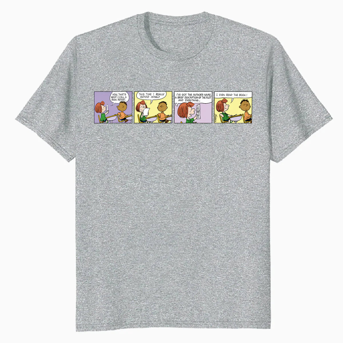 Peanuts Peppermint Patty Franklin School Homework Comic Strip Retro Official Men's T-Shirt