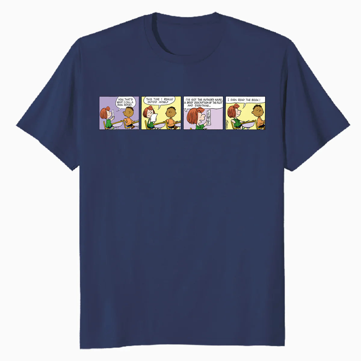 Peanuts Peppermint Patty Franklin School Homework Comic Strip Retro Official Men's T-Shirt