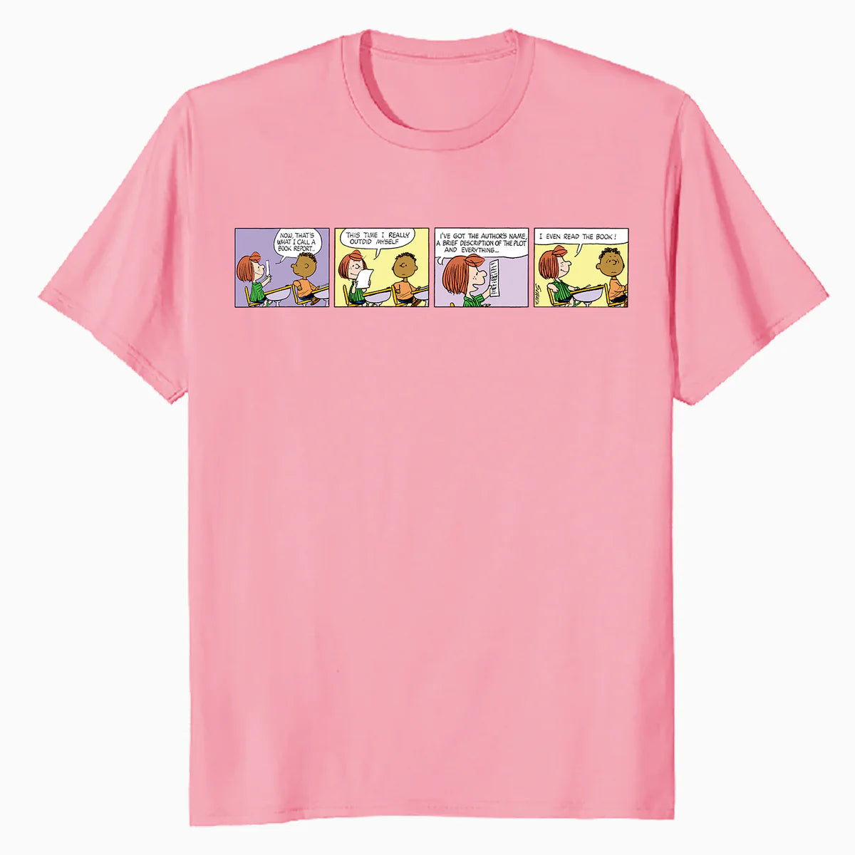 Peanuts Peppermint Patty Franklin School Homework Comic Strip Retro Official Men's T-Shirt