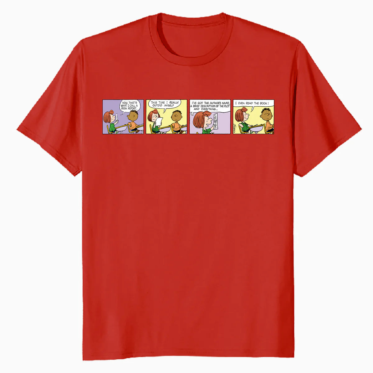 Peanuts Peppermint Patty Franklin School Homework Comic Strip Retro Official Men's T-Shirt