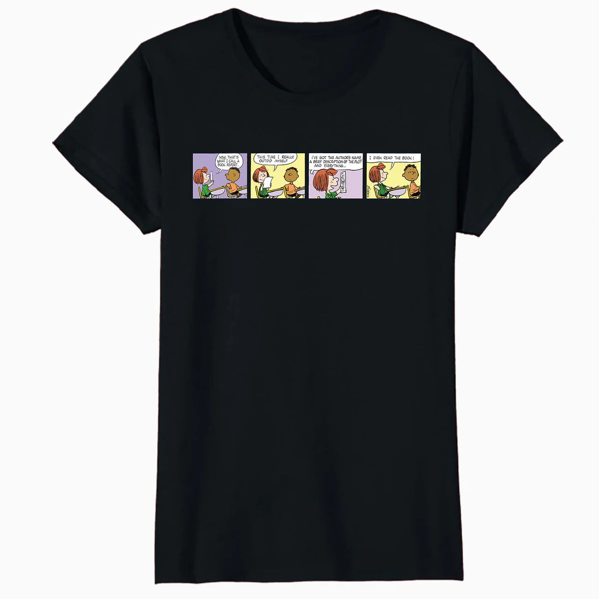 Peanuts Peppermint Patty Franklin School Homework Comic Strip Retro Official Women's SKINNY FIT T-Shirt