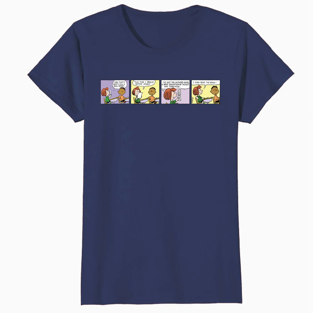 Peanuts Peppermint Patty Franklin School Homework Comic Strip Retro Official Women's SKINNY FIT T-Shirt
