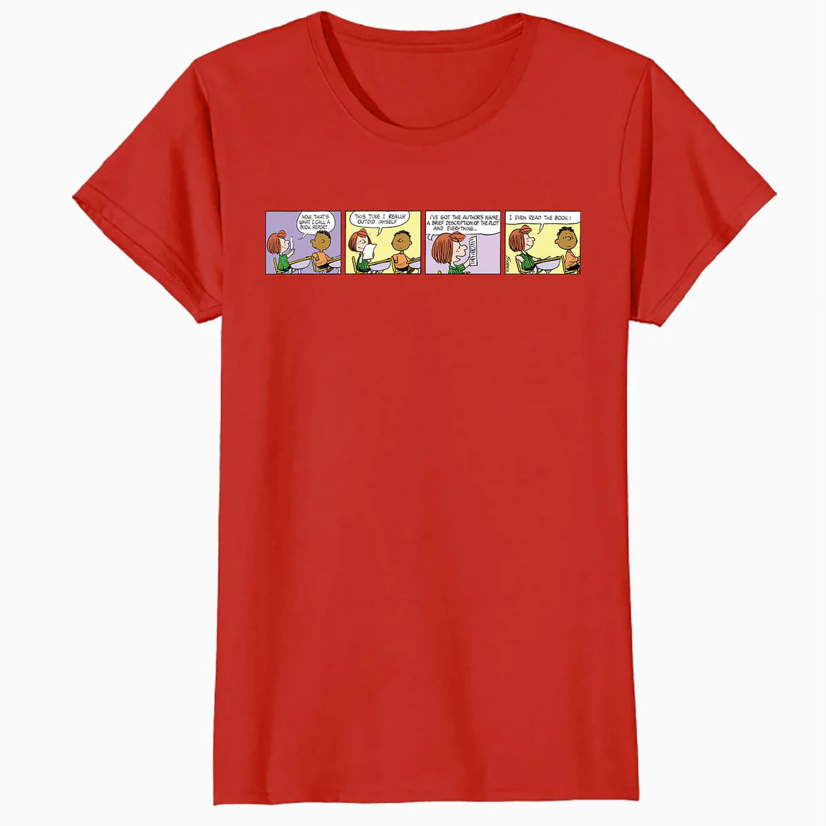 Peanuts Peppermint Patty Franklin School Homework Comic Strip Retro Official Women's SKINNY FIT T-Shirt