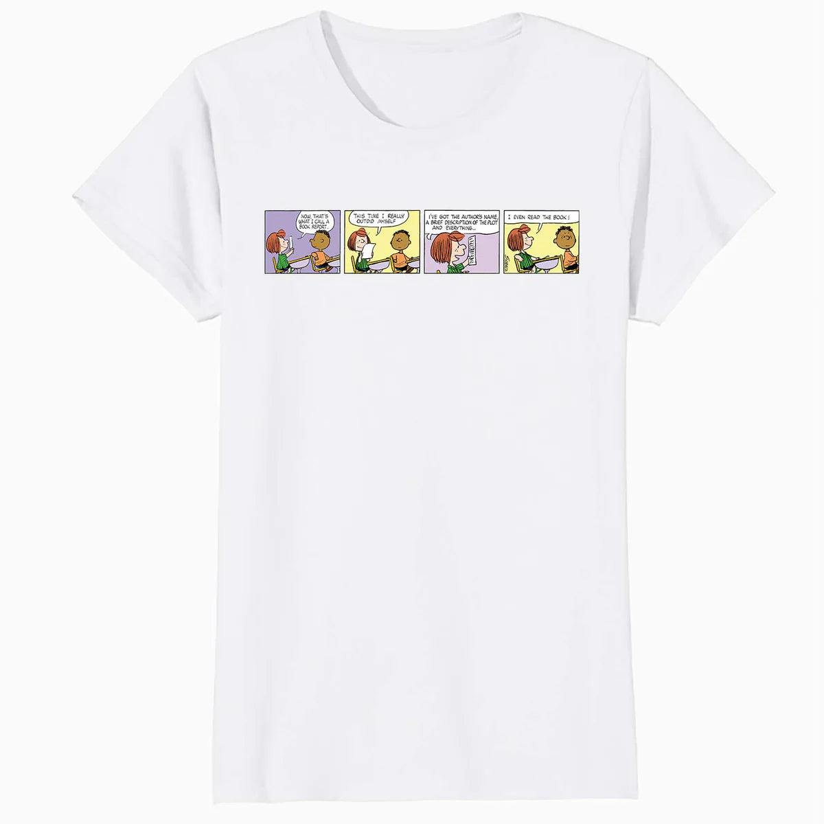 Peanuts Peppermint Patty Franklin School Homework Comic Strip Retro Official Women's SKINNY FIT T-Shirt
