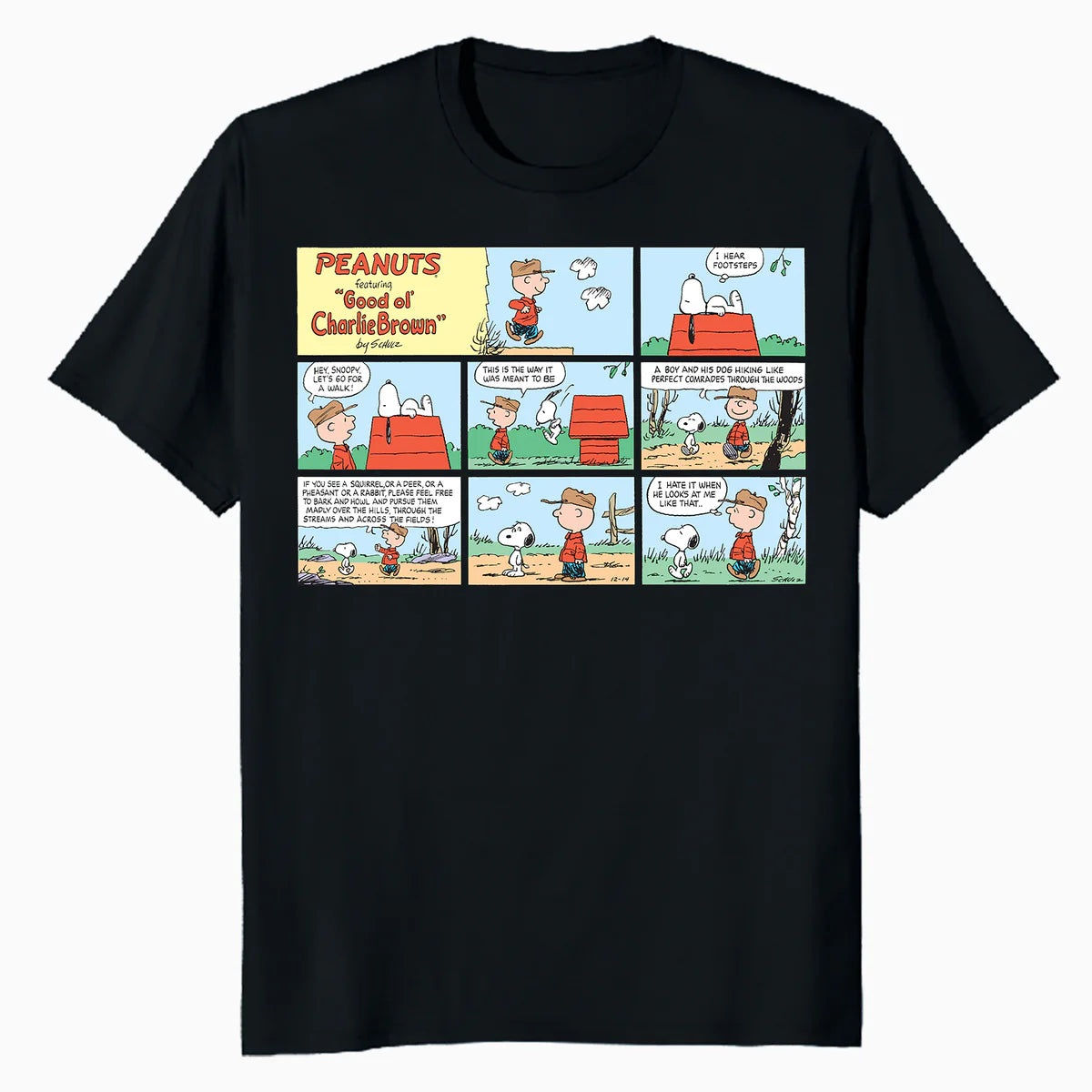 Peanuts Snoopy Charlie Brown Best Friend Adventure Comic Strip Retro Official Men's T-Shirt