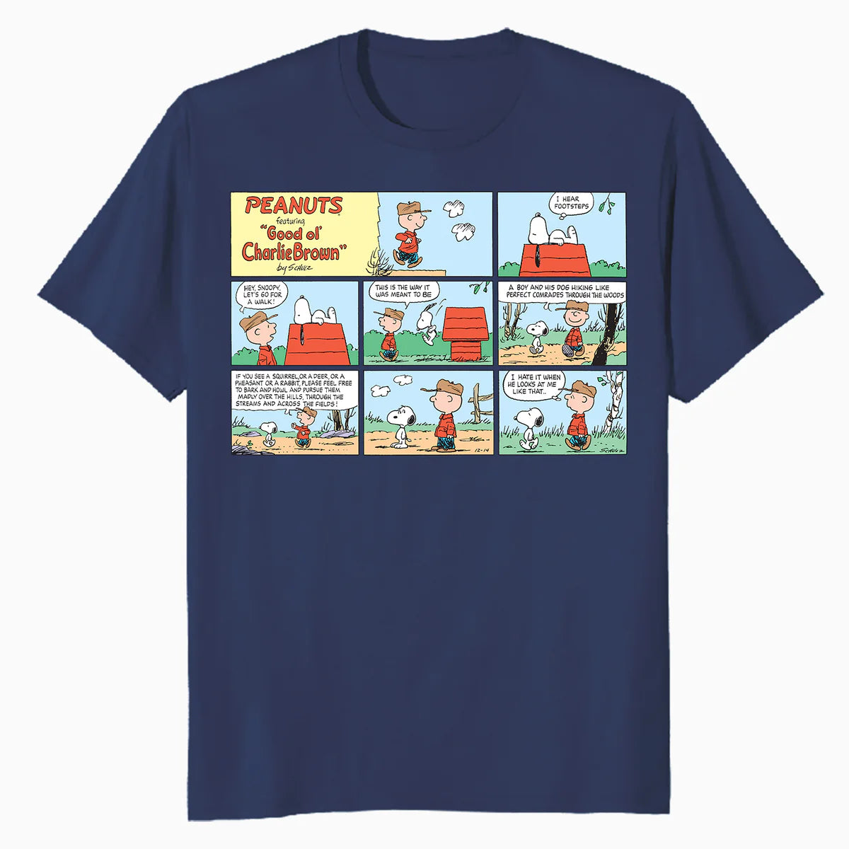 Peanuts Snoopy Charlie Brown Best Friend Adventure Comic Strip Retro Official Men's T-Shirt