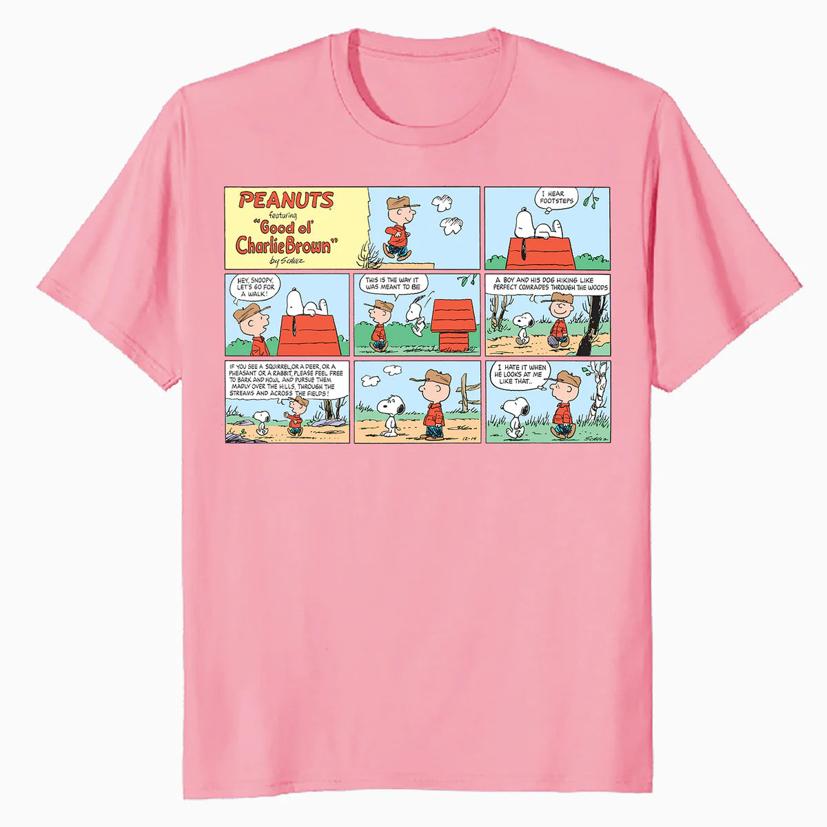 Peanuts Snoopy Charlie Brown Best Friend Adventure Comic Strip Retro Official Men's T-Shirt