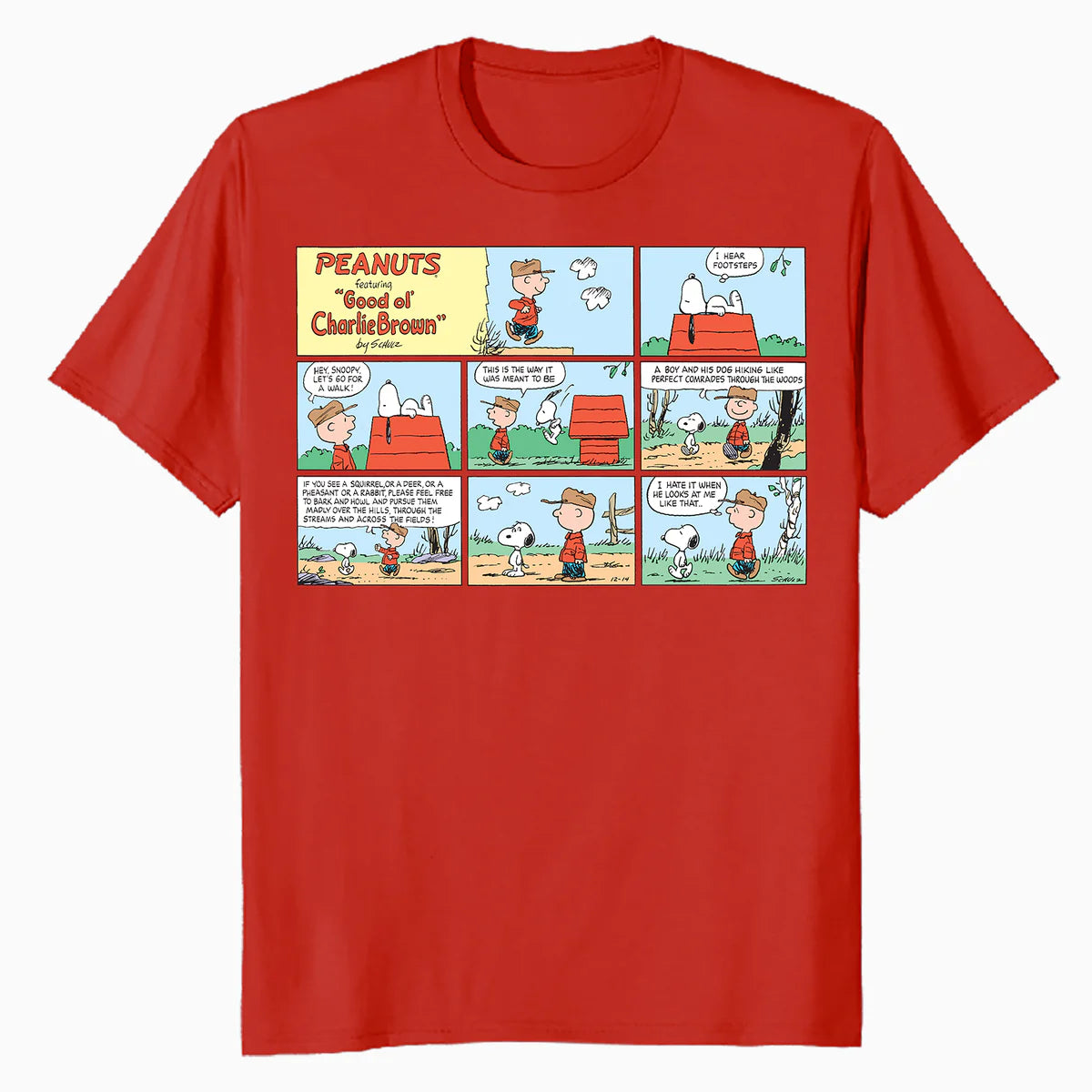 Peanuts Snoopy Charlie Brown Best Friend Adventure Comic Strip Retro Official Men's T-Shirt
