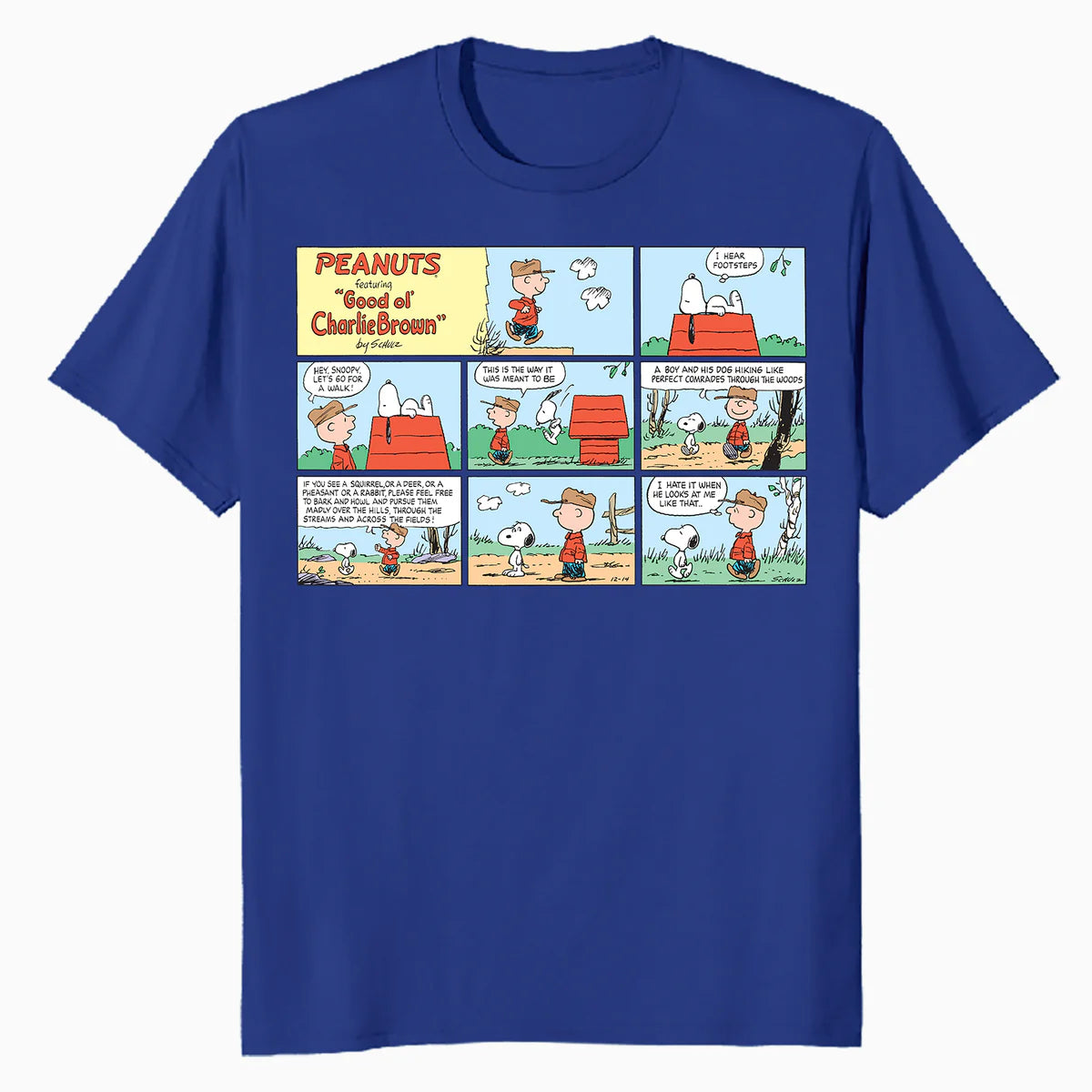 Peanuts Snoopy Charlie Brown Best Friend Adventure Comic Strip Retro Official Men's T-Shirt