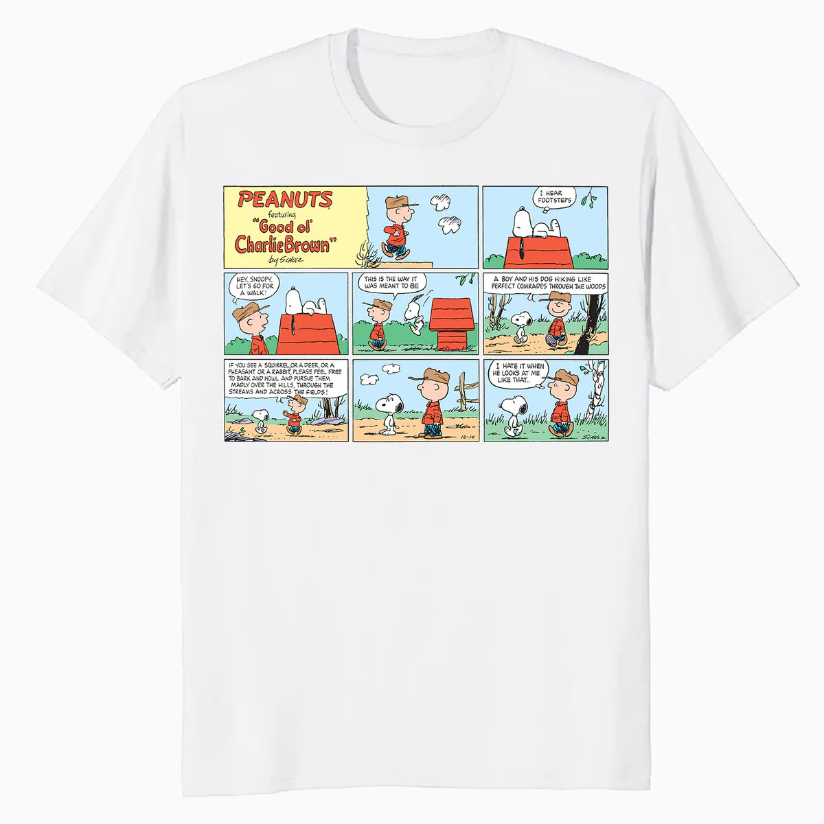 Peanuts Snoopy Charlie Brown Best Friend Adventure Comic Strip Retro Official Men's T-Shirt