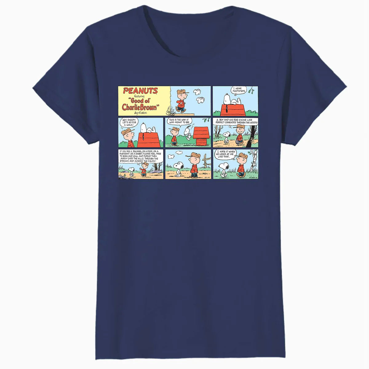 Peanuts Snoopy Charlie Brown Best Friend Adventure Comic Strip Retro Official Women's SKINNY FIT T-Shirt