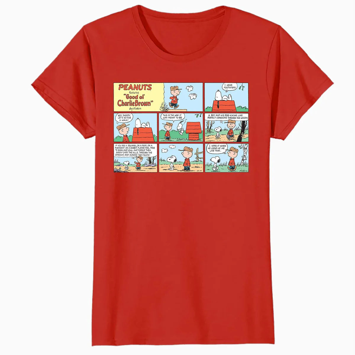Peanuts Snoopy Charlie Brown Best Friend Adventure Comic Strip Retro Official Women's SKINNY FIT T-Shirt
