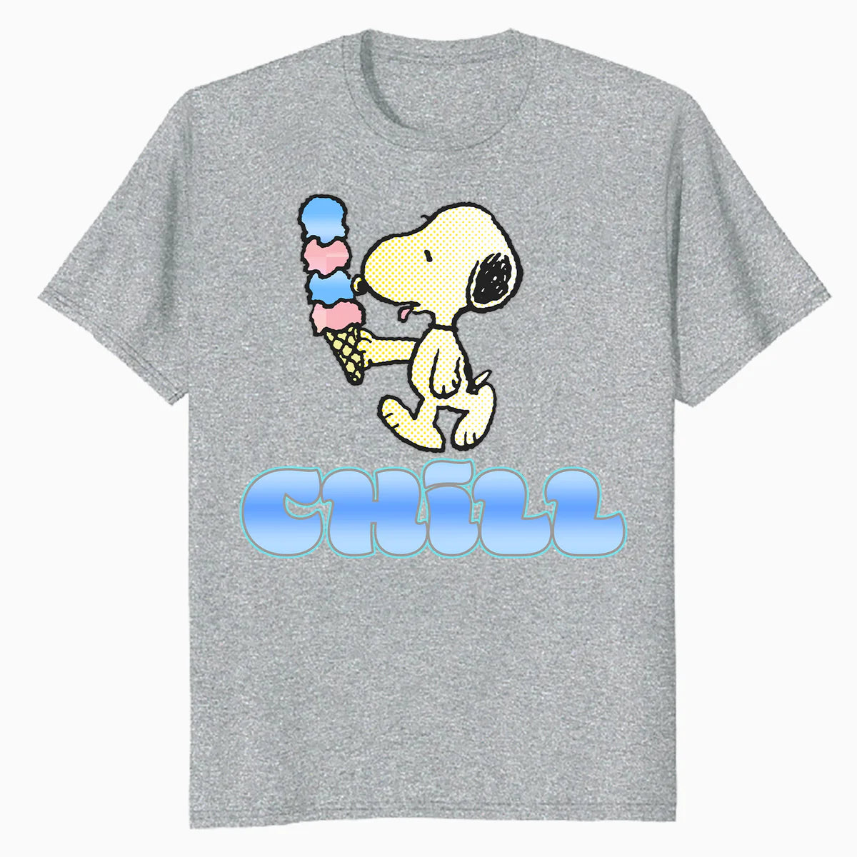 Peanuts Snoopy Chill Ice Cream Summer Cool Vibes Retro Official Men's T-Shirt