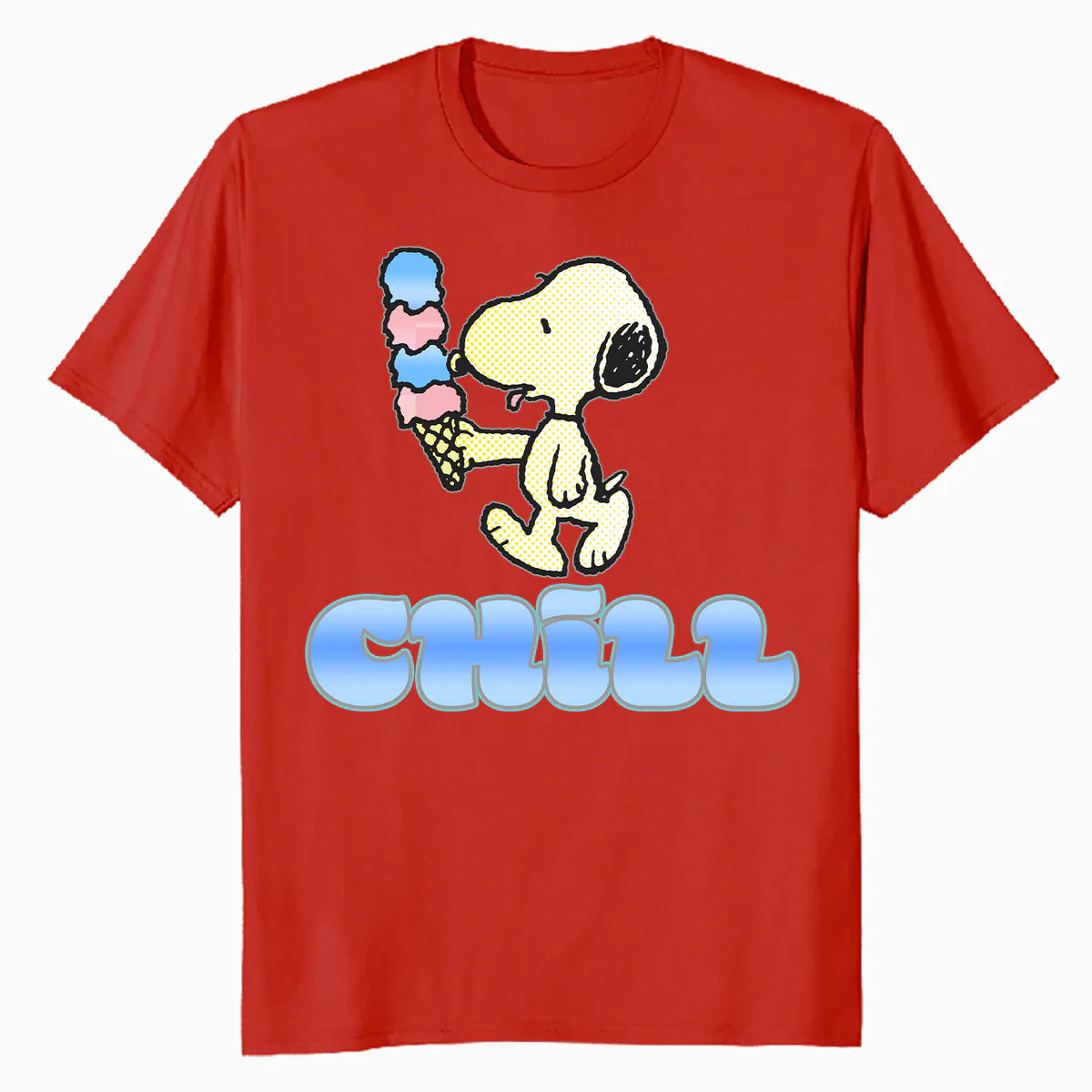 Peanuts Snoopy Chill Ice Cream Summer Cool Vibes Retro Official Men's T-Shirt