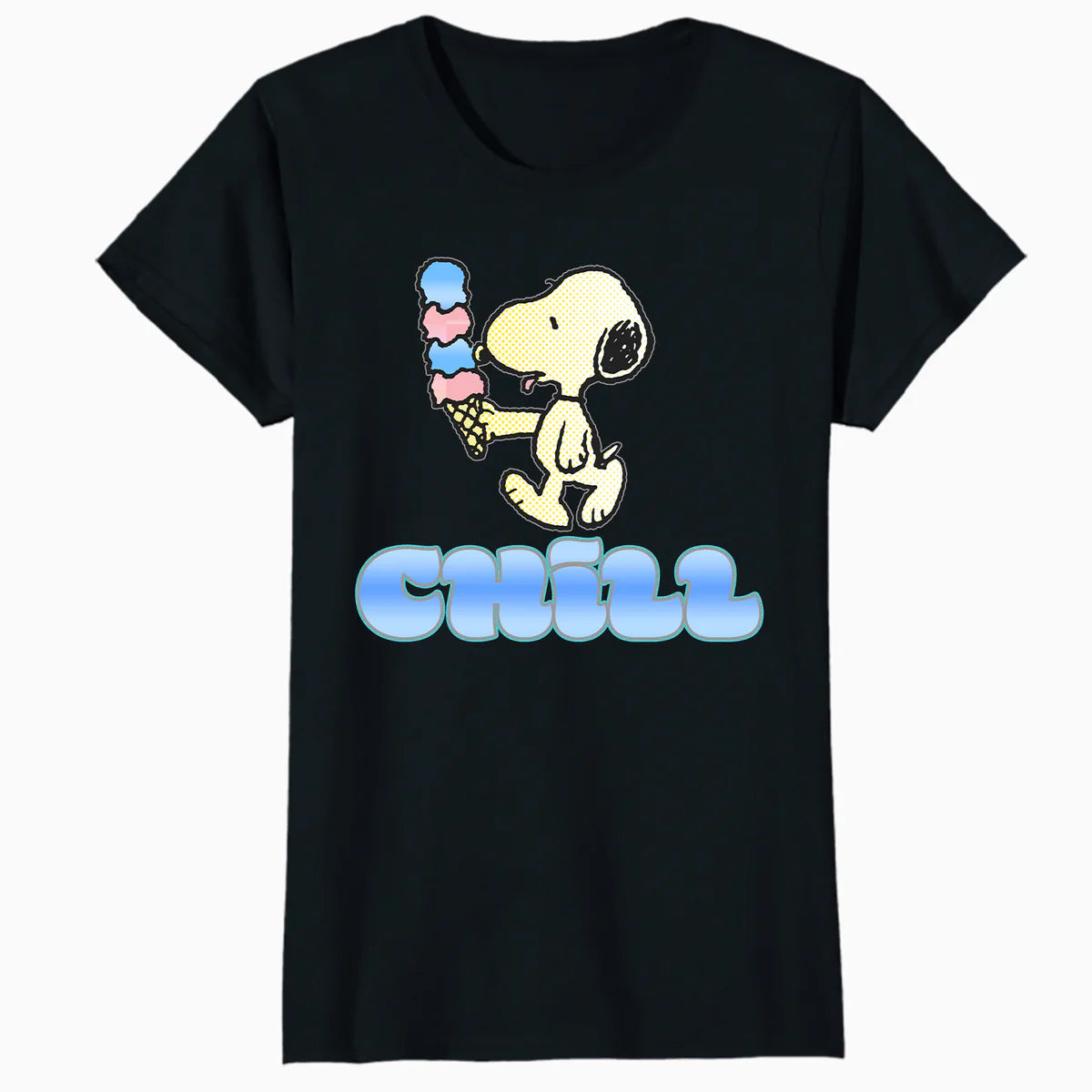 Peanuts Snoopy Chill Ice Cream Summer Cool Vibes Retro Official Women's T-Shirt