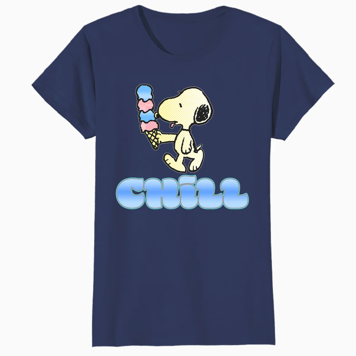 Peanuts Snoopy Chill Ice Cream Summer Cool Vibes Retro Official Women's T-Shirt