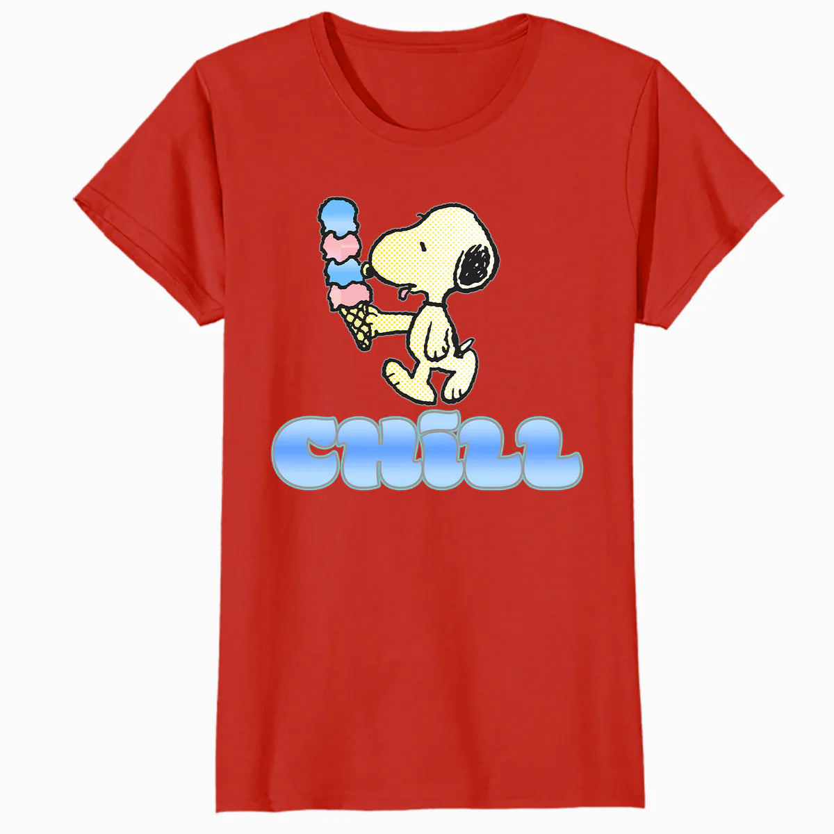 Peanuts Snoopy Chill Ice Cream Summer Cool Vibes Retro Official Women's T-Shirt