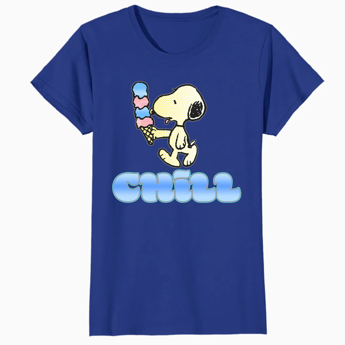 Peanuts Snoopy Chill Ice Cream Summer Cool Vibes Retro Official Women's T-Shirt