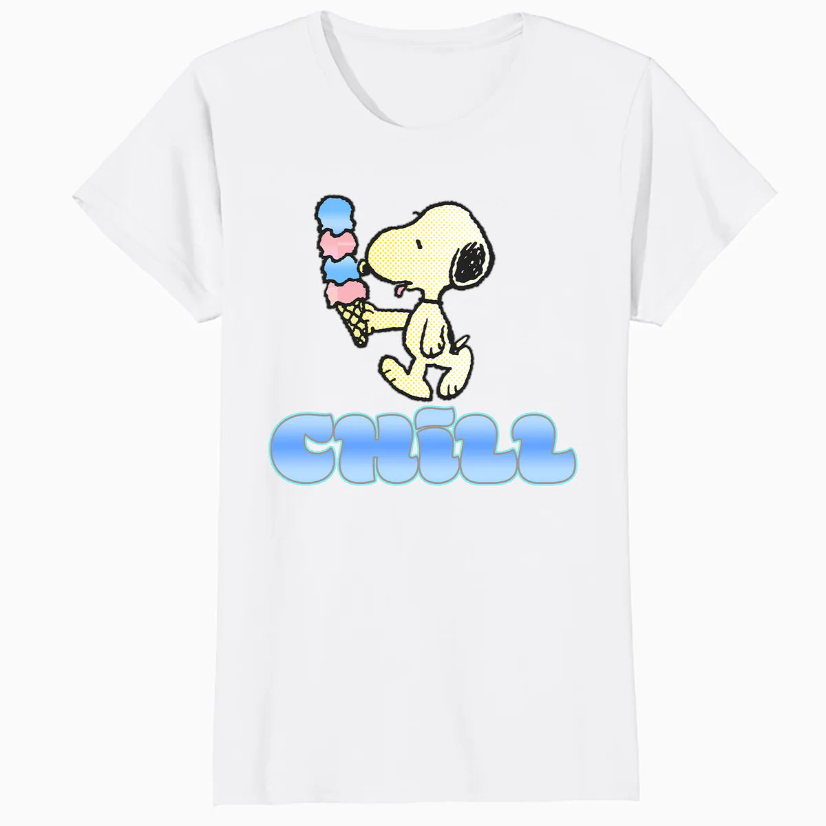 Peanuts Snoopy Chill Ice Cream Summer Cool Vibes Retro Official Women's T-Shirt