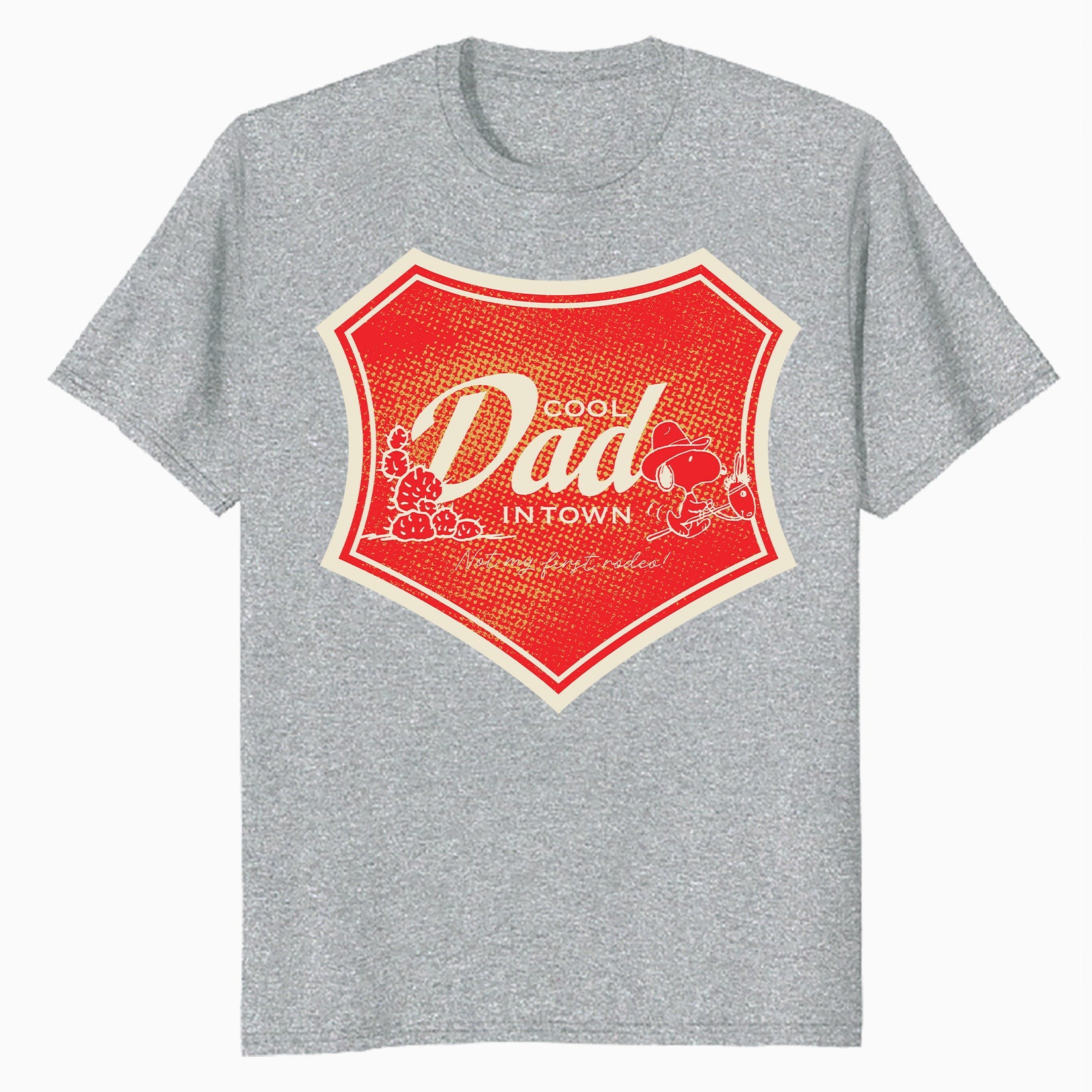 Peanuts Snoopy Fathers Day Cool Best Greatest Dad Rodeo Cowboy Retro Official Men's T-Shirt