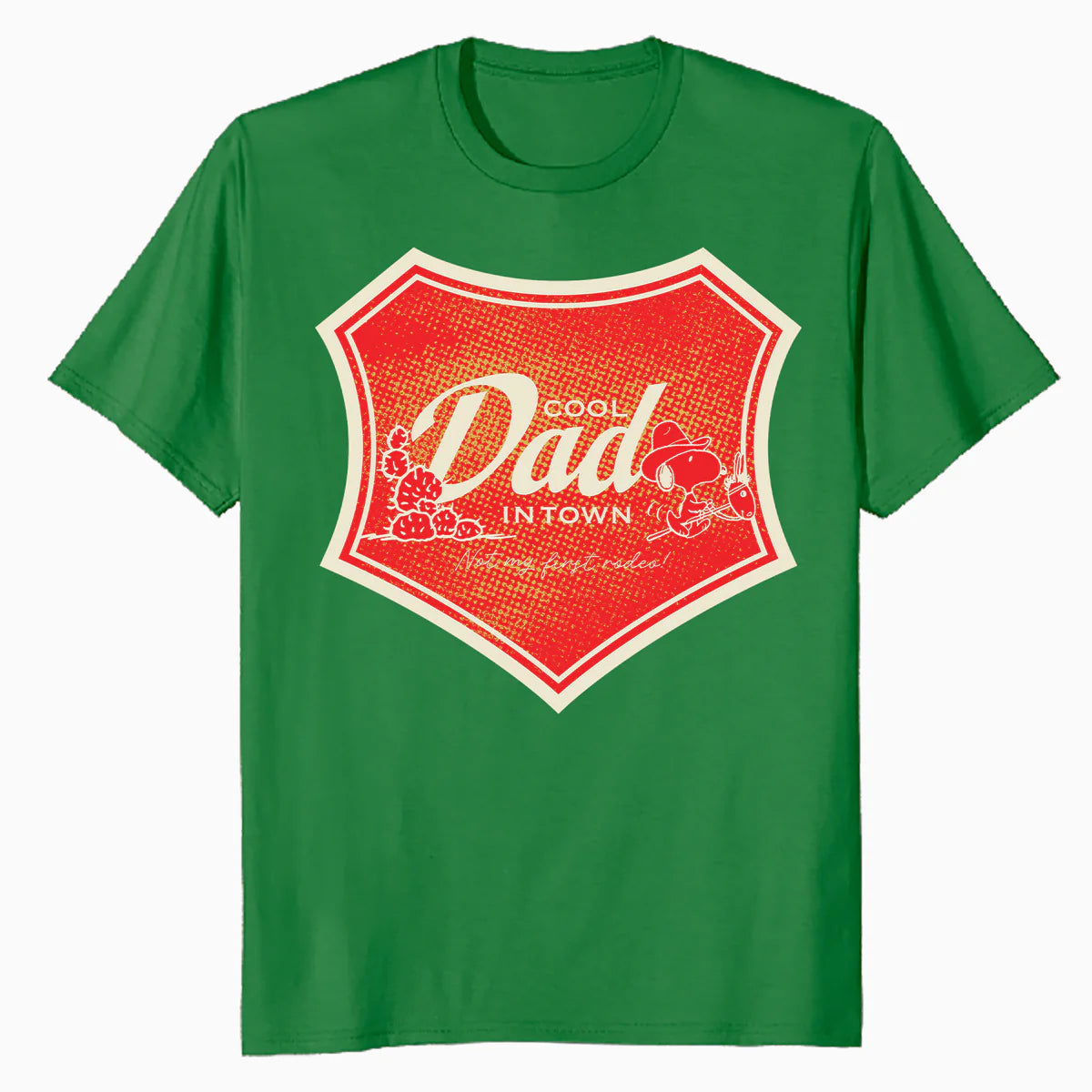 Peanuts Snoopy Fathers Day Cool Best Greatest Dad Rodeo Cowboy Retro Official Men's T-Shirt