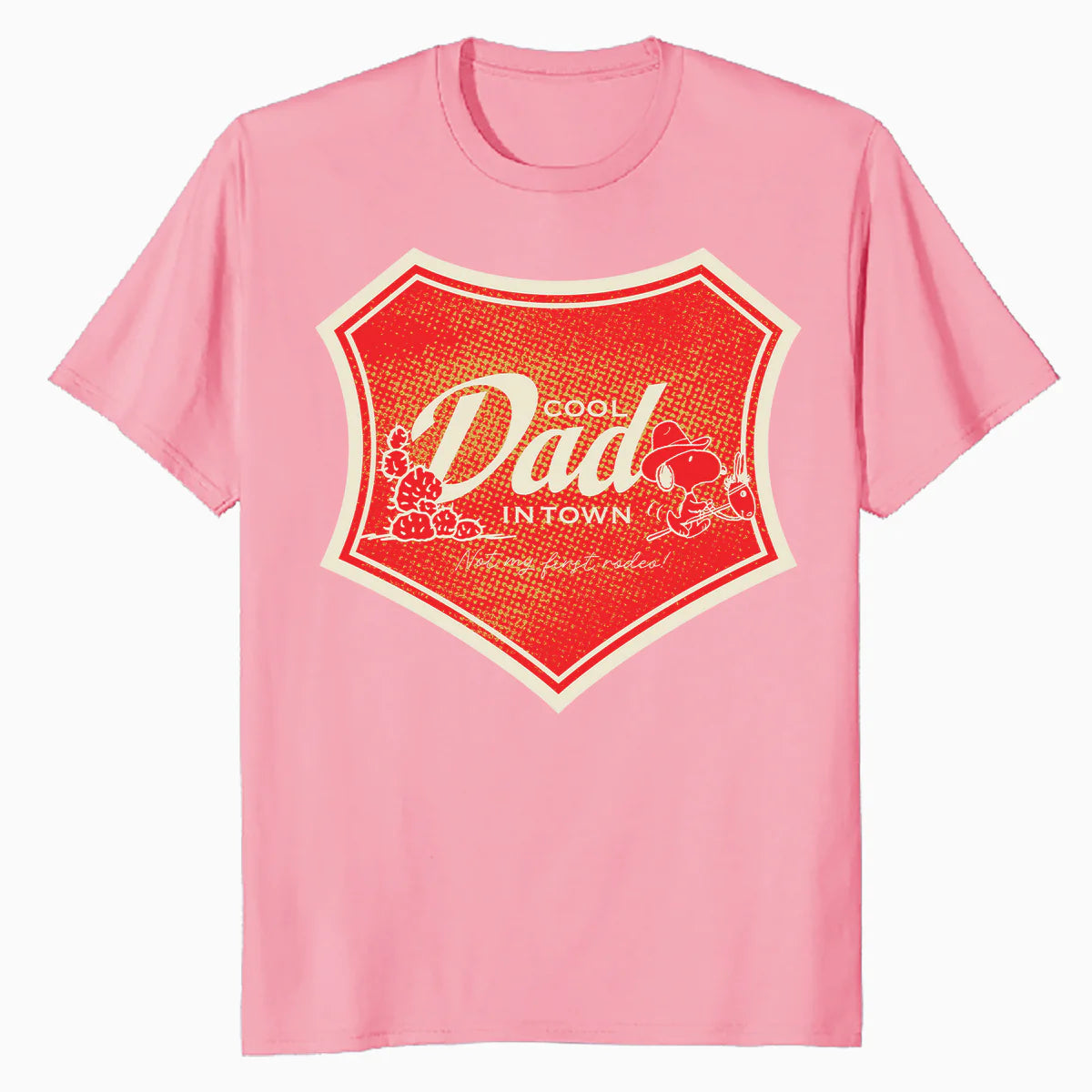 Peanuts Snoopy Fathers Day Cool Best Greatest Dad Rodeo Cowboy Retro Official Men's T-Shirt