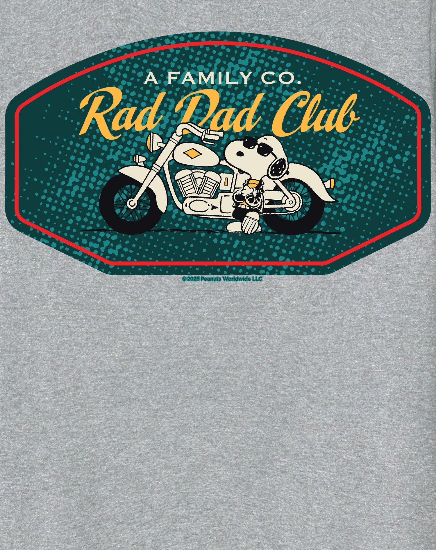 Peanuts Snoopy Fathers Day Greatest Best Cool Dad Biker Club Retro Official Men's T-Shirt