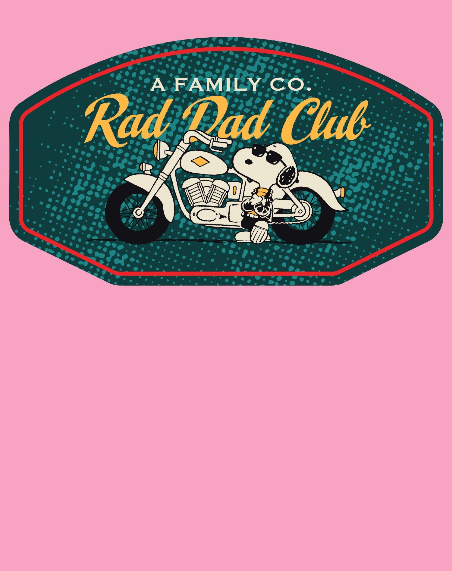 Peanuts Snoopy Fathers Day Greatest Best Cool Dad Biker Club Retro Official Men's T-Shirt