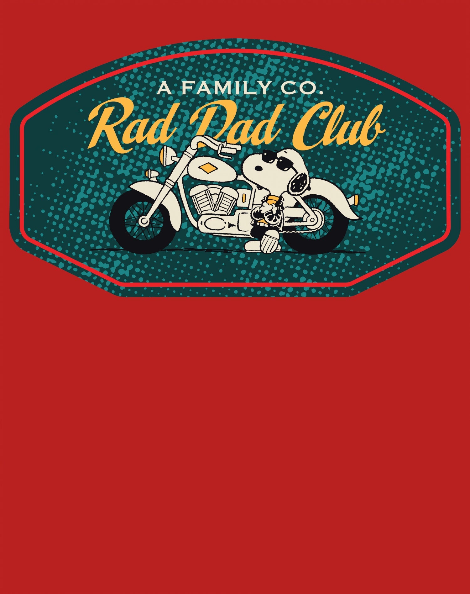 Peanuts Snoopy Fathers Day Greatest Best Cool Dad Biker Club Retro Official Men's T-Shirt
