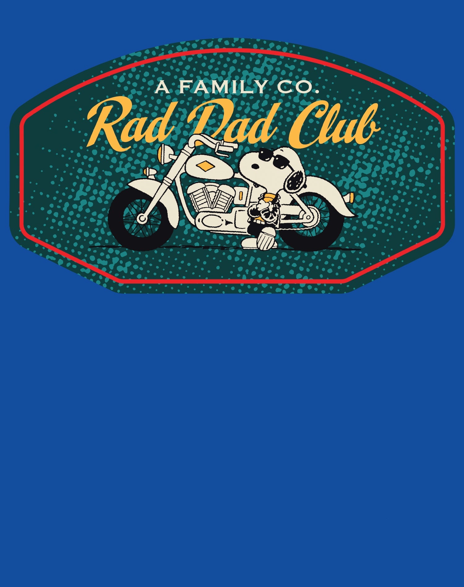 Peanuts Snoopy Fathers Day Greatest Best Cool Dad Biker Club Retro Official Men's T-Shirt