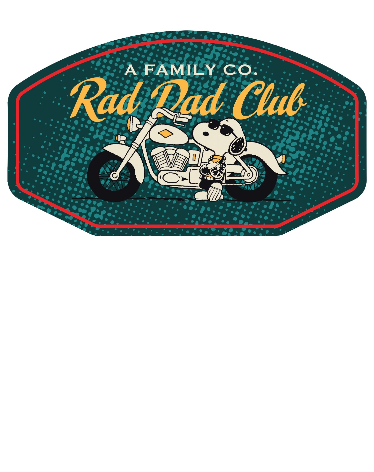 Peanuts Snoopy Fathers Day Greatest Best Cool Dad Biker Club Retro Official Men's T-Shirt