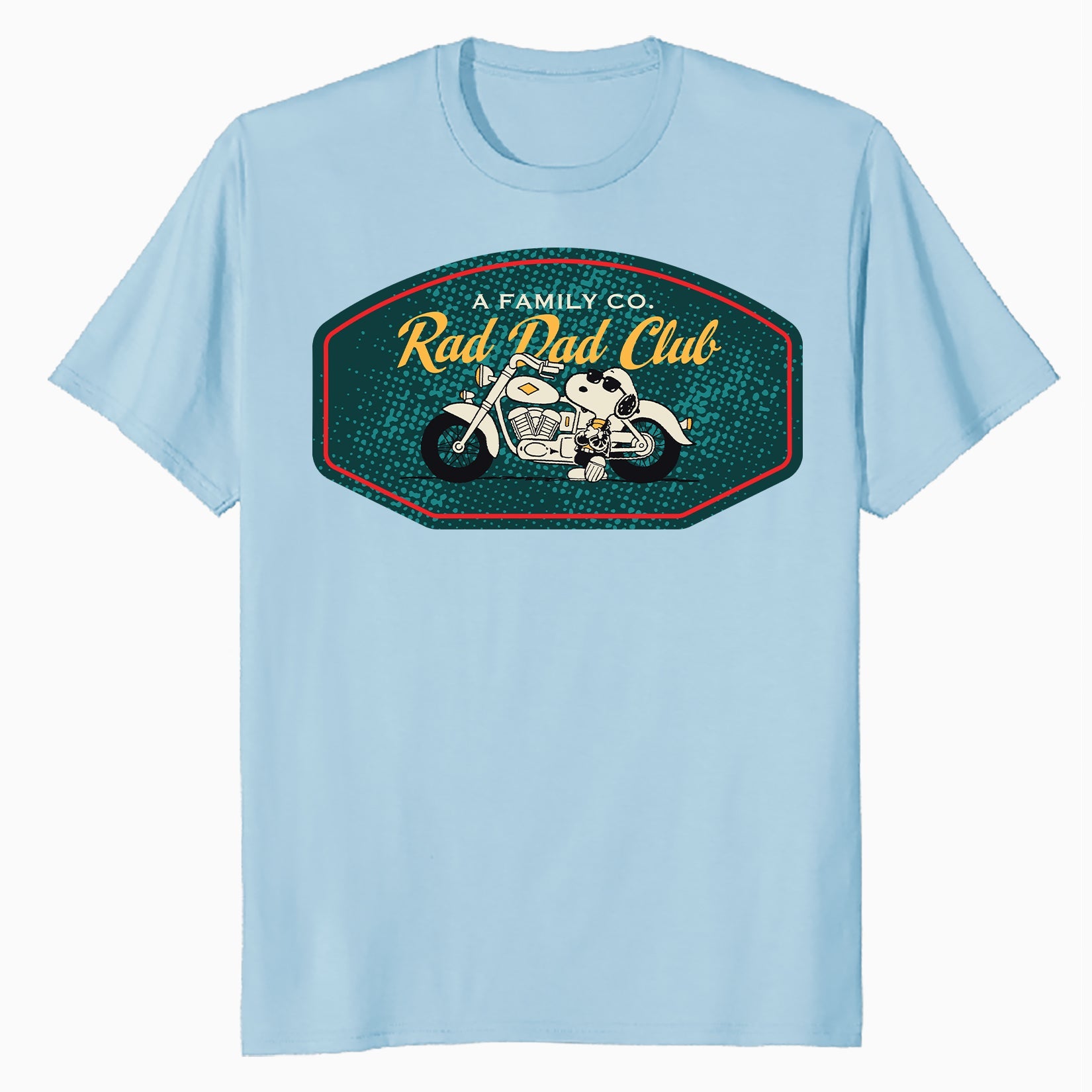 Peanuts Snoopy Fathers Day Greatest Best Cool Dad Biker Club Retro Official Men's T-Shirt