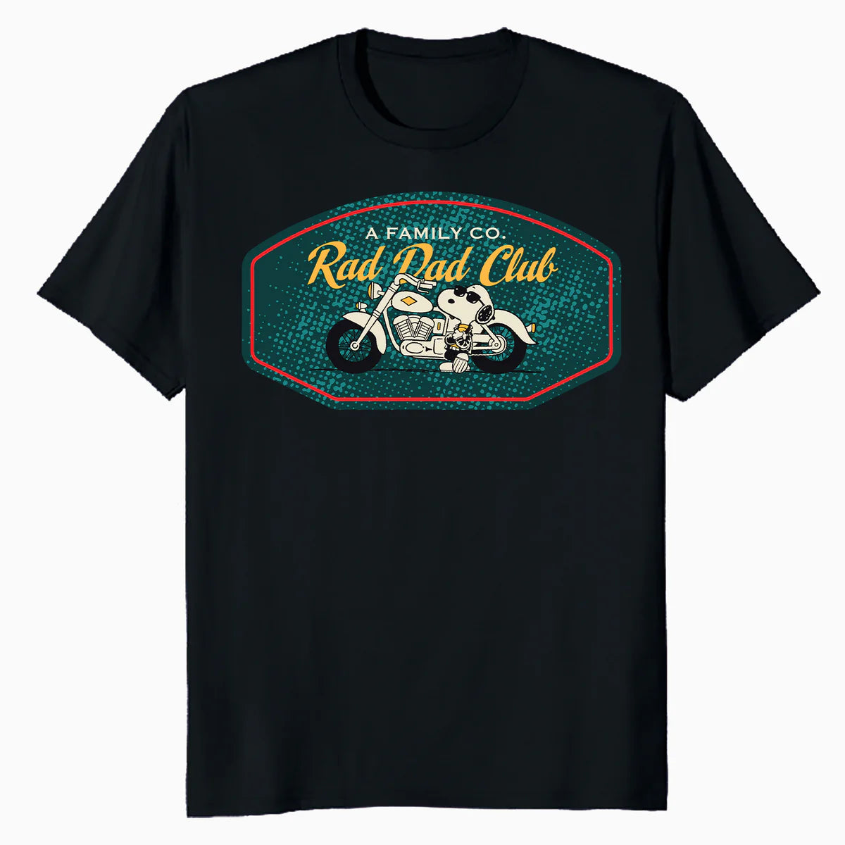 Peanuts Snoopy Fathers Day Greatest Best Cool Dad Biker Club Retro Official Men's T-Shirt