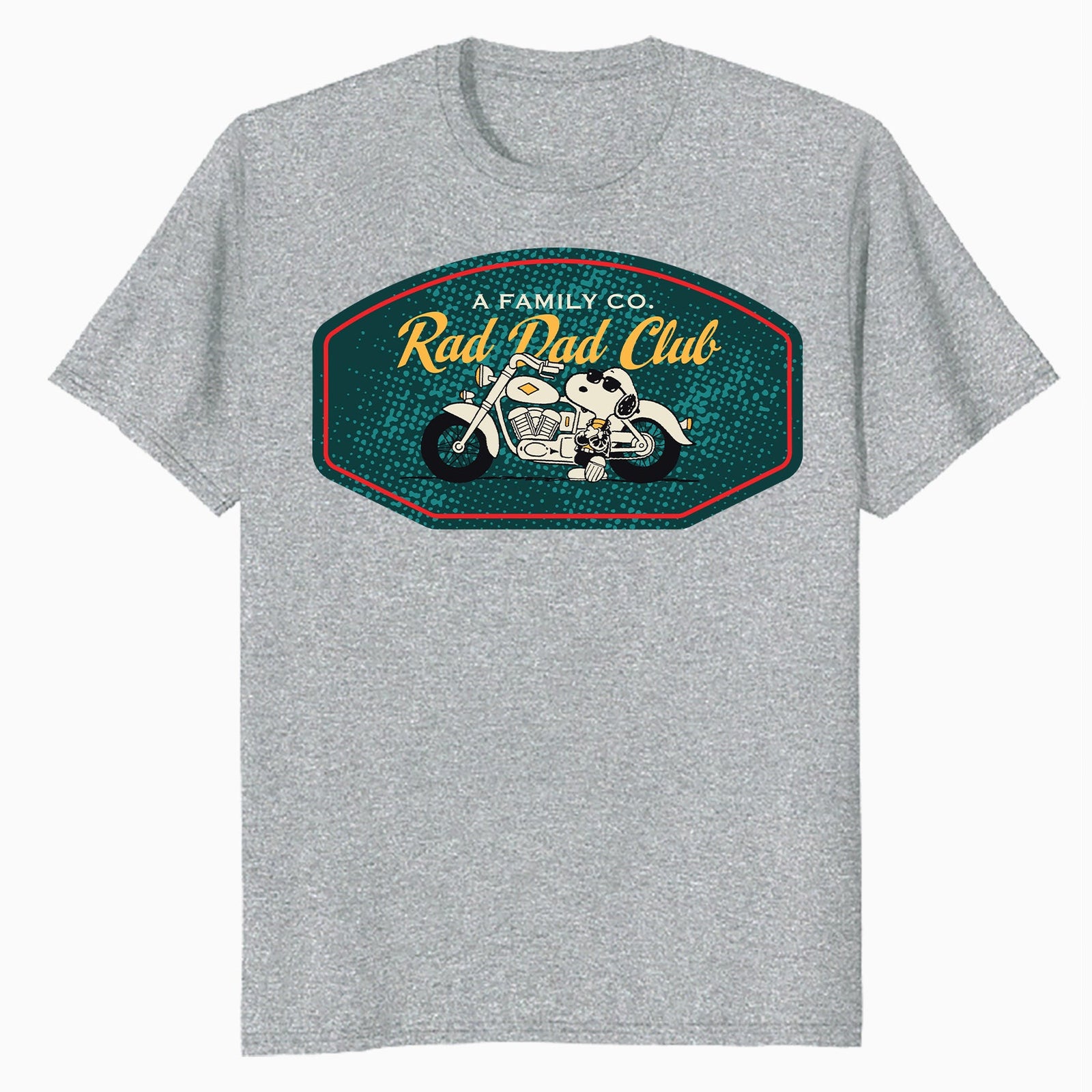 Peanuts Snoopy Fathers Day Greatest Best Cool Dad Biker Club Retro Official Men's T-Shirt
