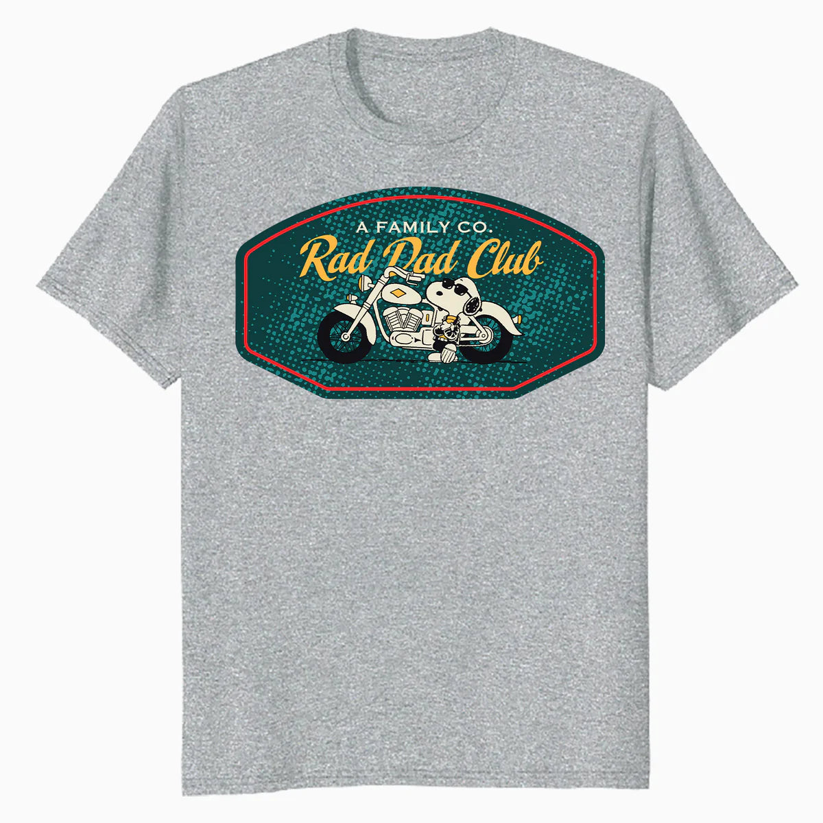 Peanuts Snoopy Fathers Day Greatest Best Cool Dad Biker Club Retro Official Men's T-Shirt