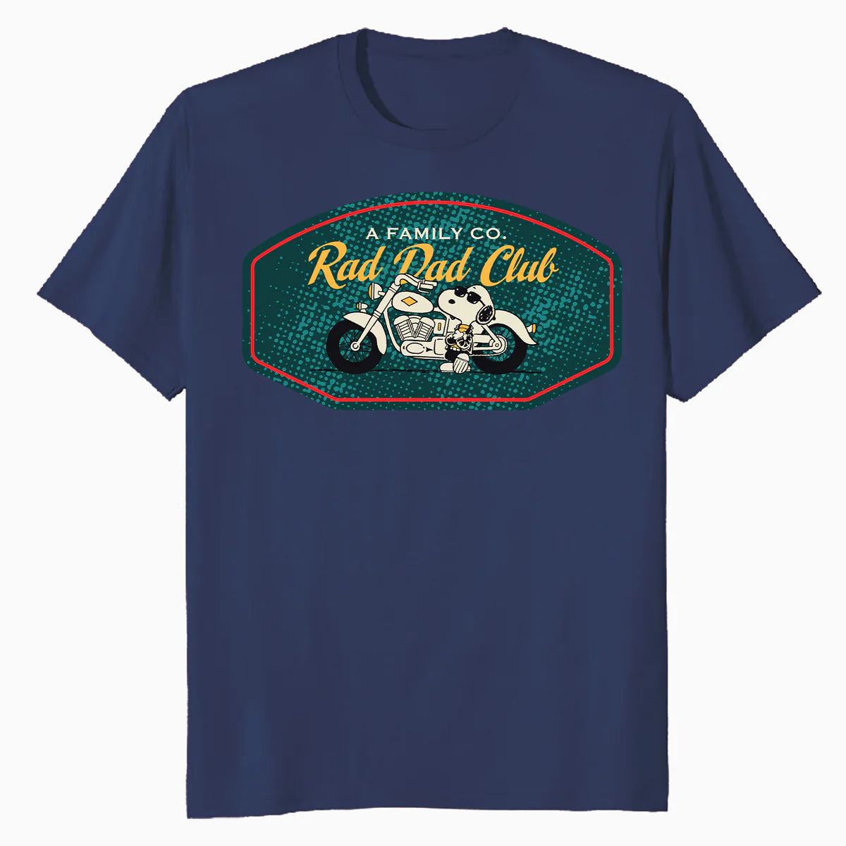 Peanuts Snoopy Fathers Day Greatest Best Cool Dad Biker Club Retro Official Men's T-Shirt