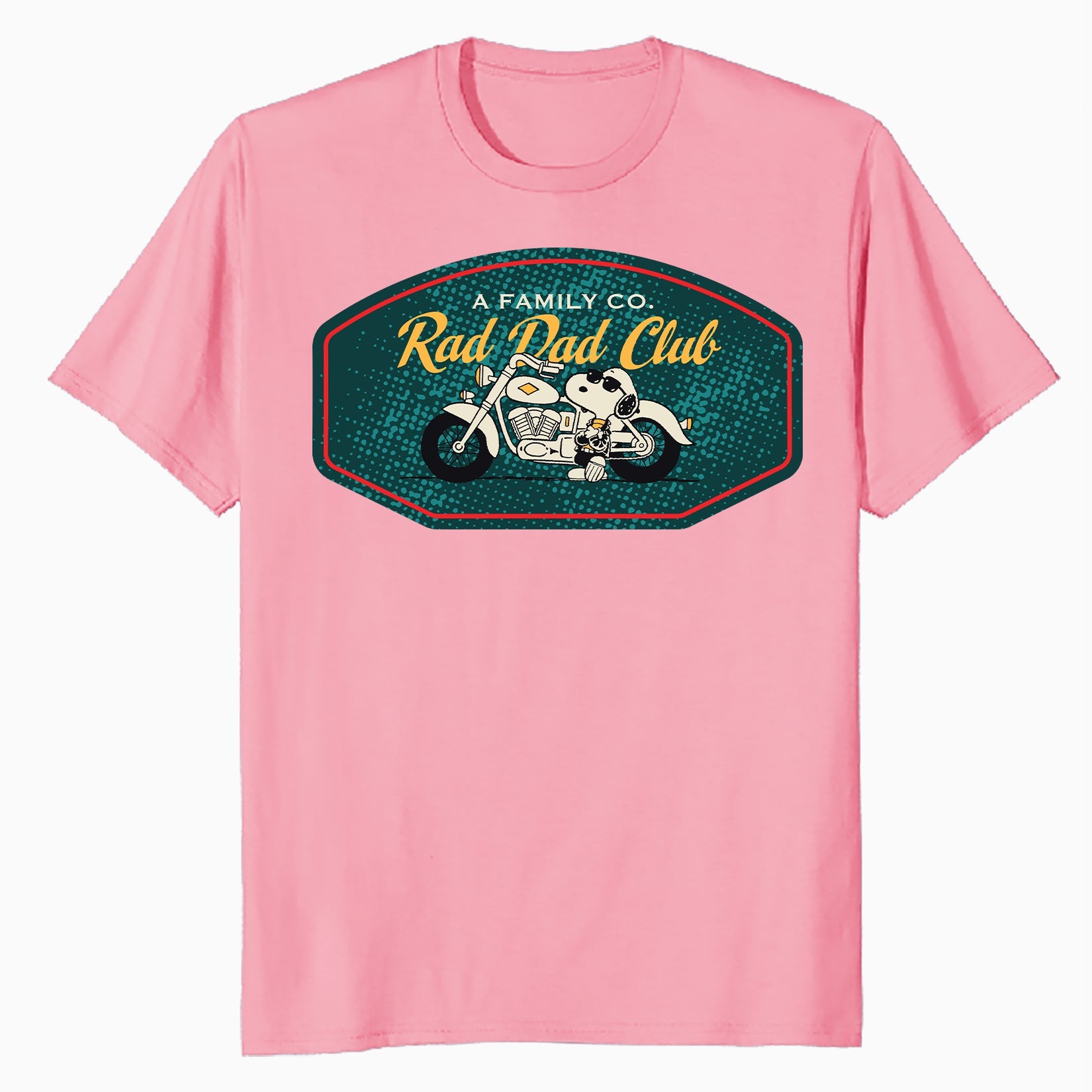 Peanuts Snoopy Fathers Day Greatest Best Cool Dad Biker Club Retro Official Men's T-Shirt