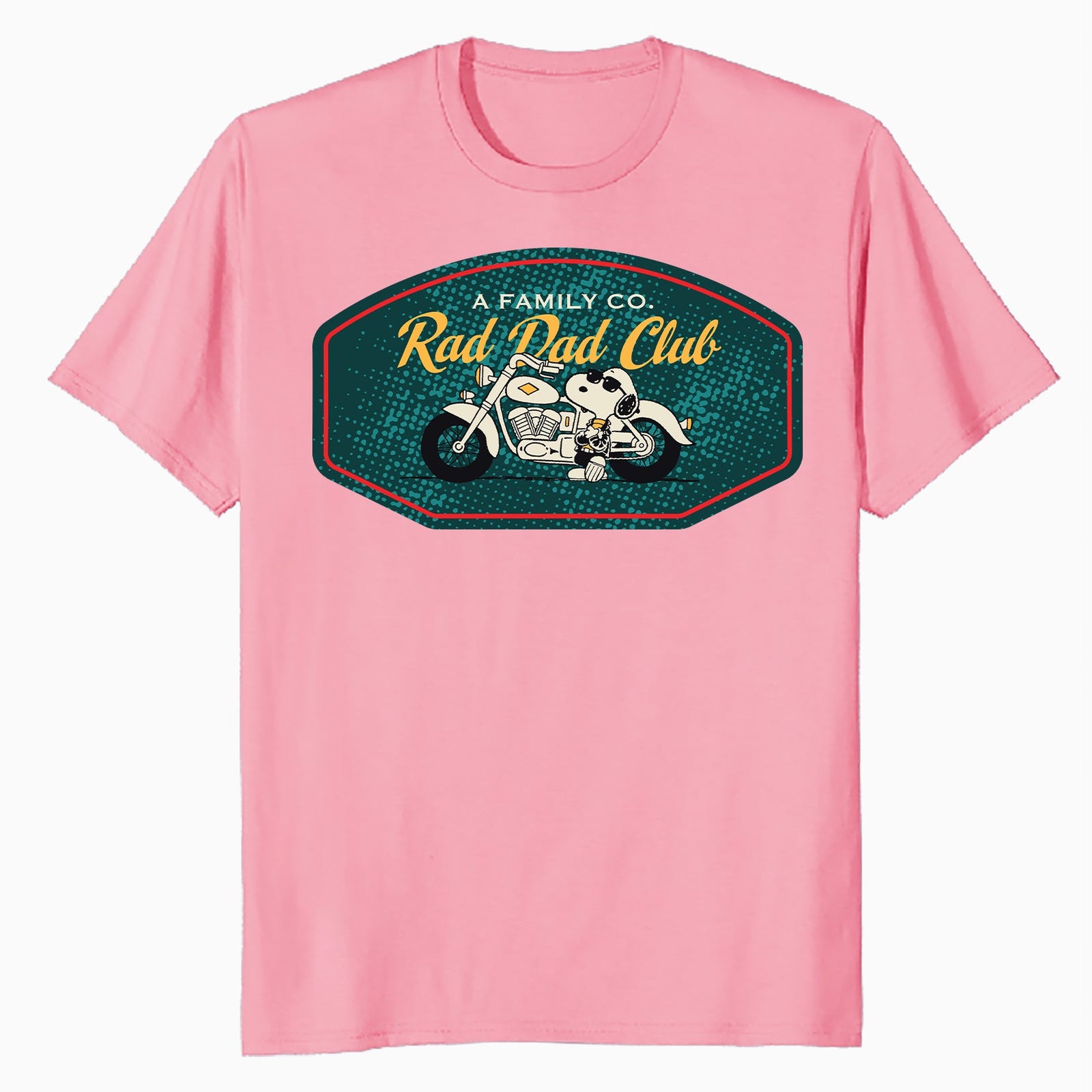 Peanuts Snoopy Fathers Day Greatest Best Cool Dad Biker Club Retro Official Men's T-Shirt