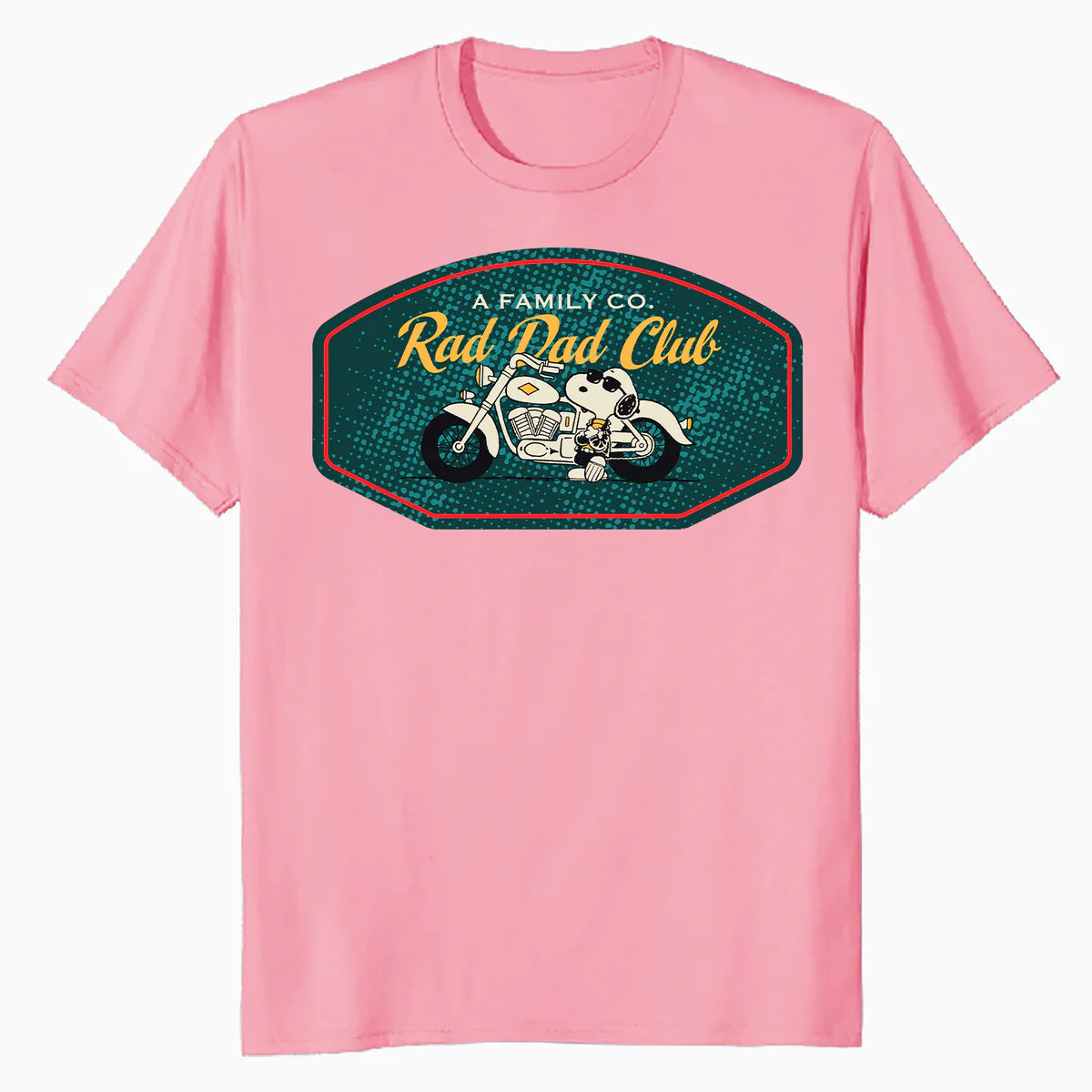 Peanuts Snoopy Fathers Day Greatest Best Cool Dad Biker Club Retro Official Men's T-Shirt
